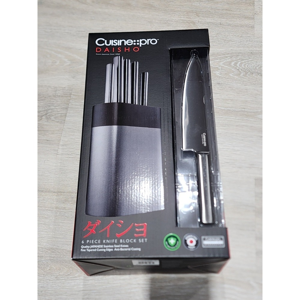 Cruisine Pro Daisho 6 Piece Knife Block Set Finest Japanese Stainless Steel